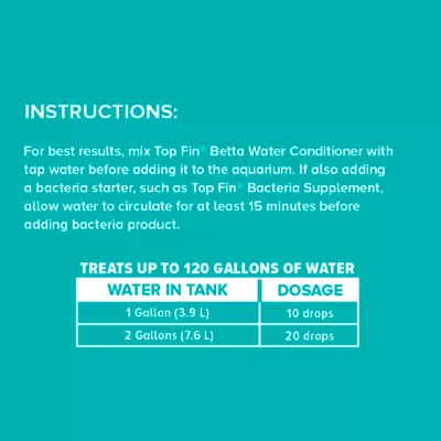Top Fin® Betta Aquarium Water Conditioner - Betta Fish Tank Water Care - 2-4 fl oz - Image 5