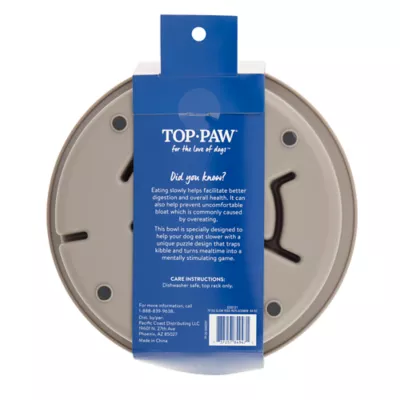 Top Paw® Grey Slow Feeder Dog Bowl, 6.75-cup - Image 8