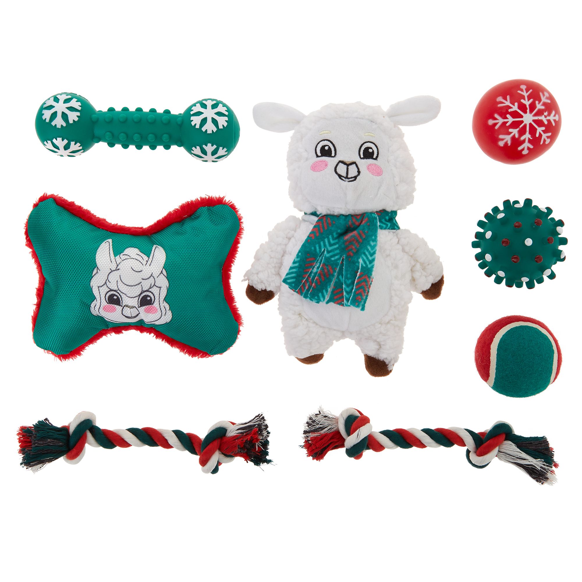 christmas llama dog toy