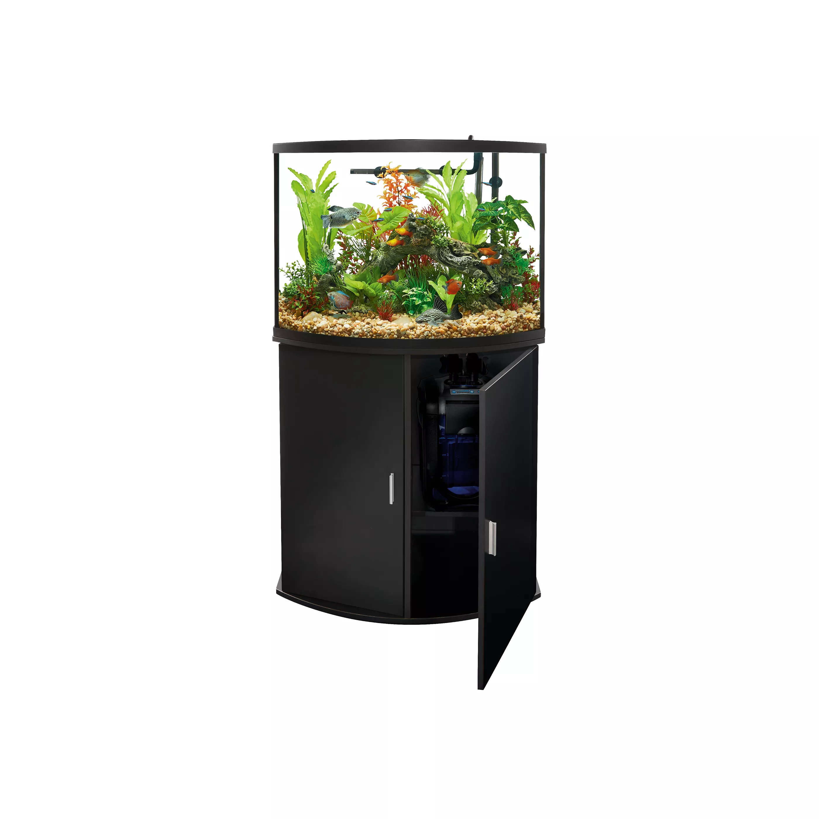 Top Fin Bowfront Aquarium & Stand Ensemble - 36 Gallon
