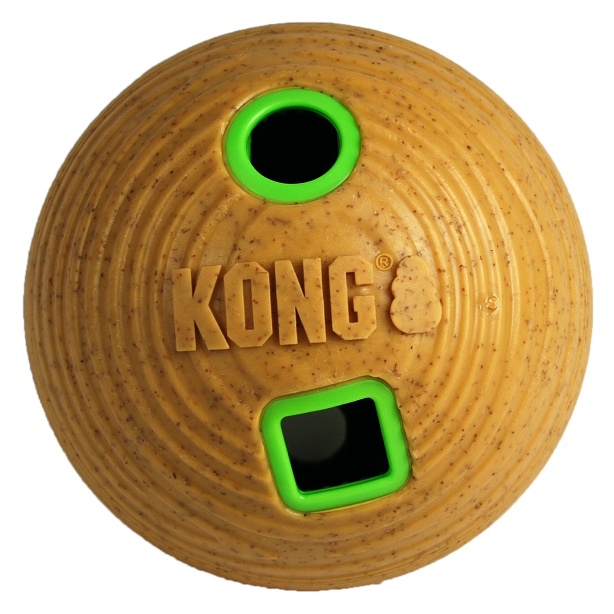 Kong Bamboo Feeder Ball Dog Toy Treat Dispensing Dog