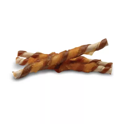 Product Zeus Better Bones Rawhide Free Twists Dog Treats - Almond Flavour, Chicken Wrapped