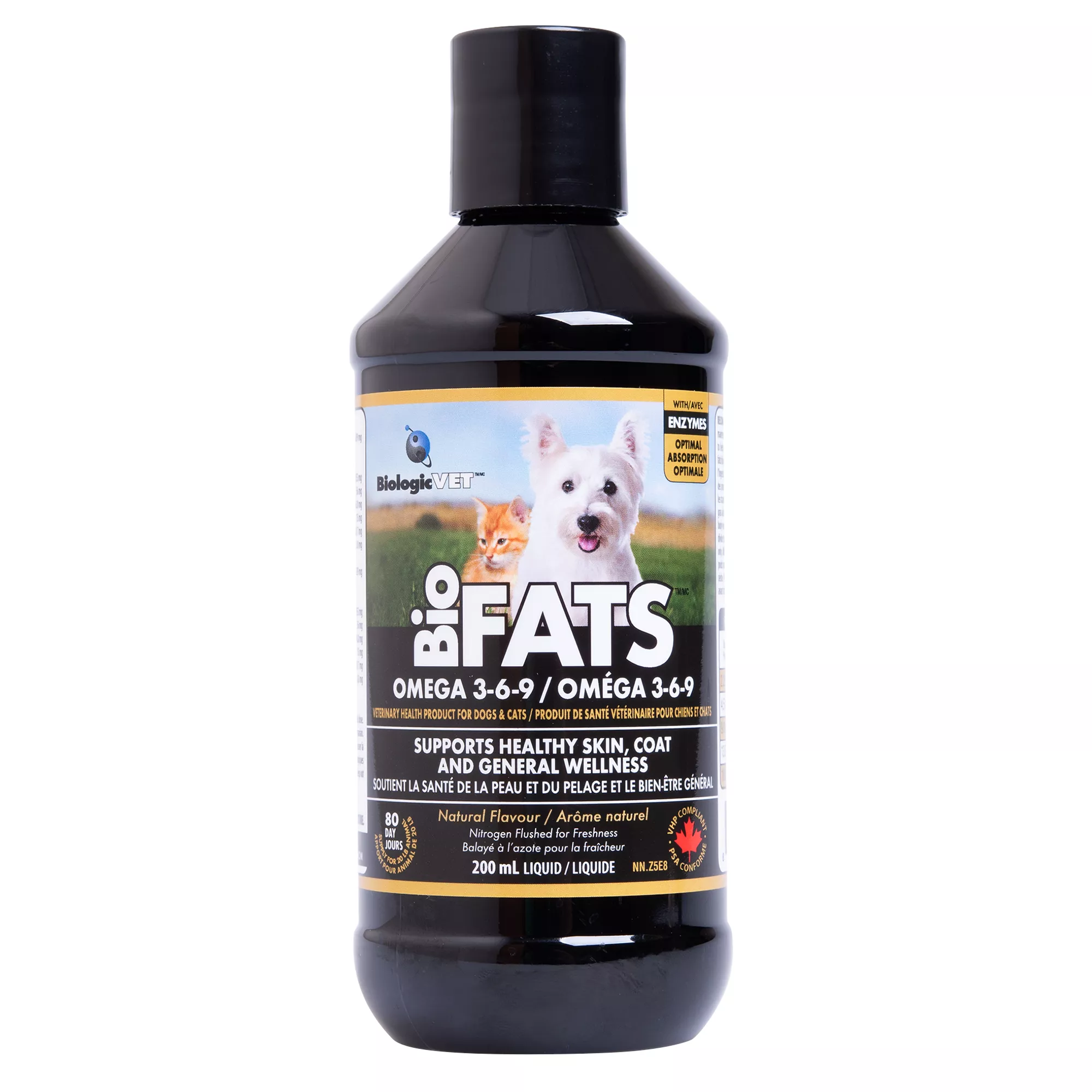 BiologicVET&trade; BioFATS&trade; Omega 3-6-9 Liquid Supplement for Dogs & Cats - 1 to 40 Lbs