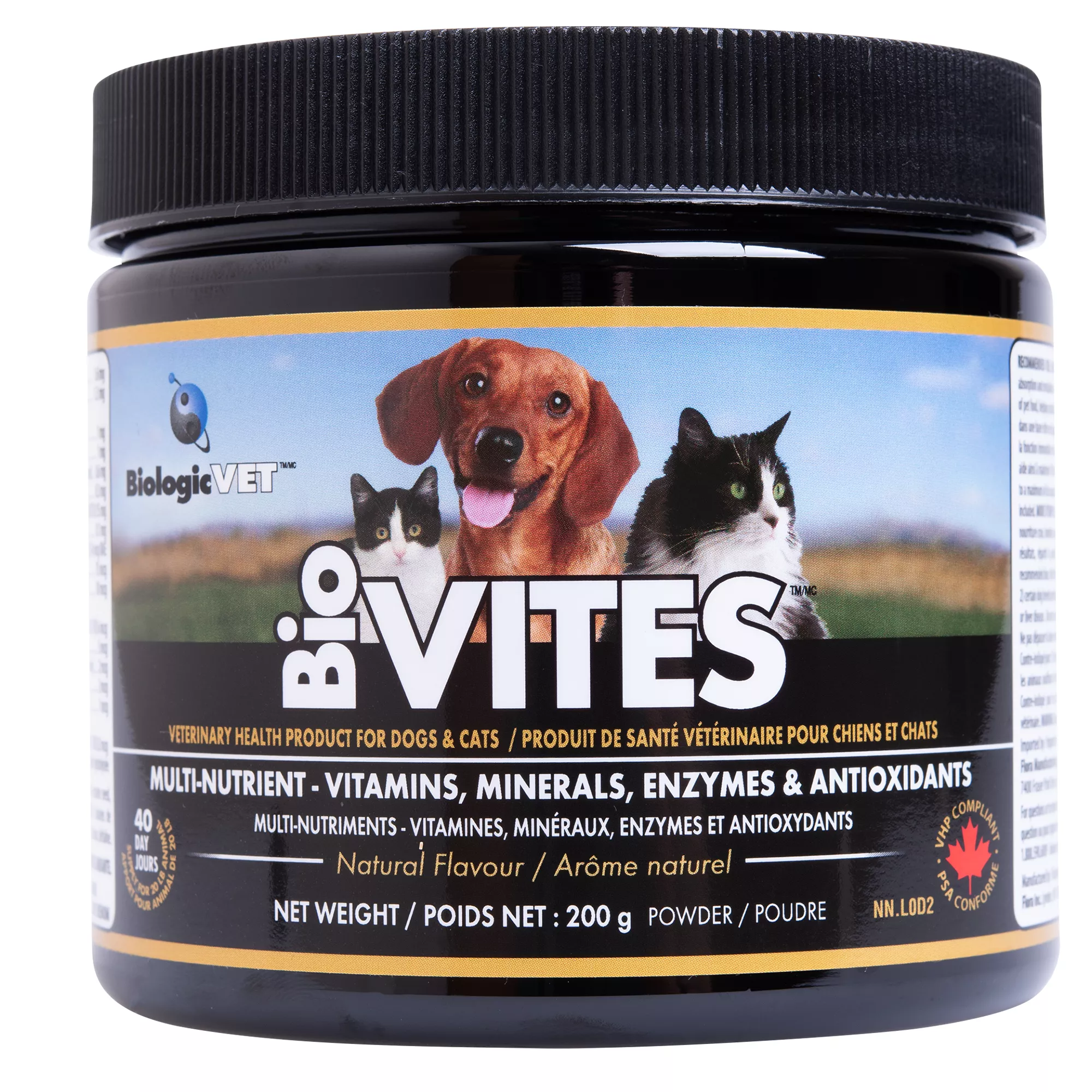 BiologicVET&trade; BioVITES&trade; Multi-Nutrient Powder for Dogs & Cats - 1 to 30 Lbs