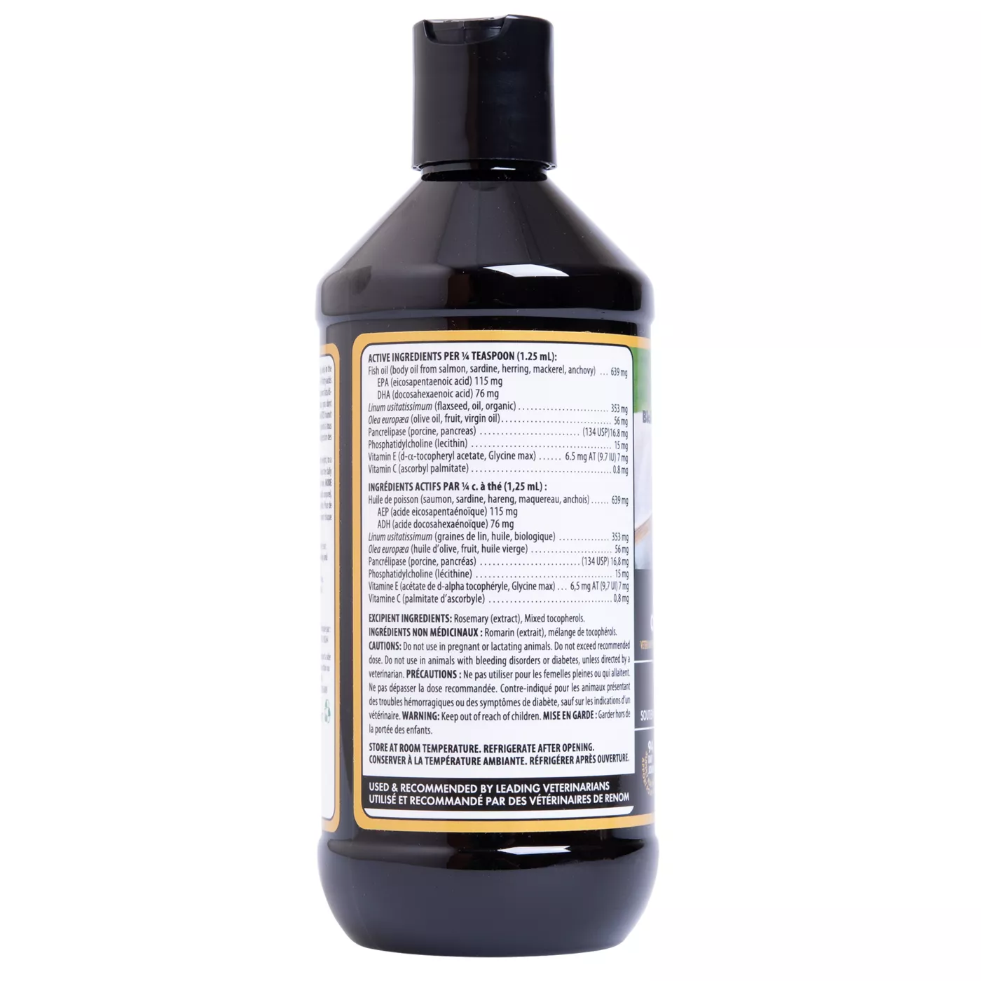 BiologicVET BioFATS Omega 3 6 9 Liquid Supplement for Dogs Cats 10 to 80 Lbs