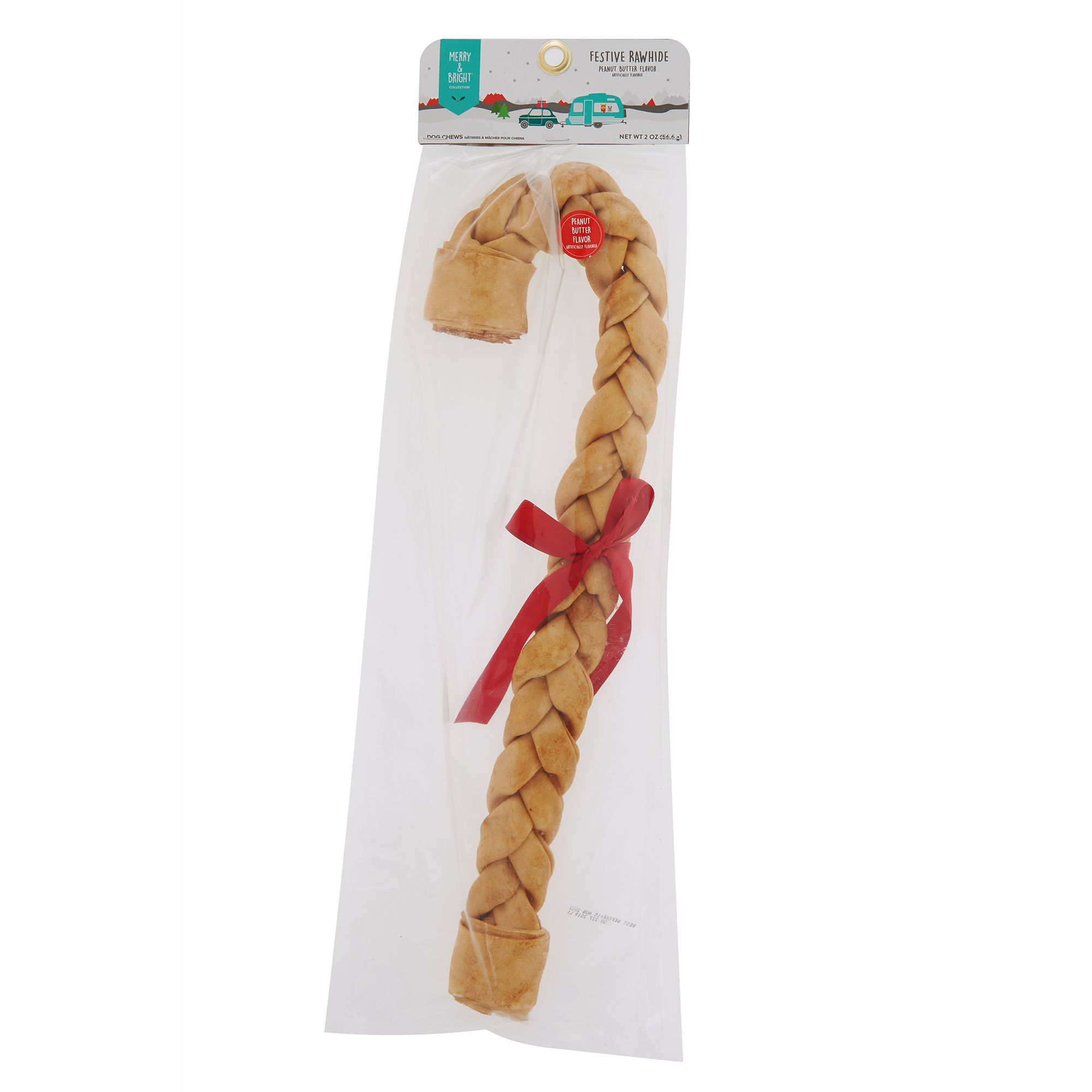 candy cane rawhide dog bones