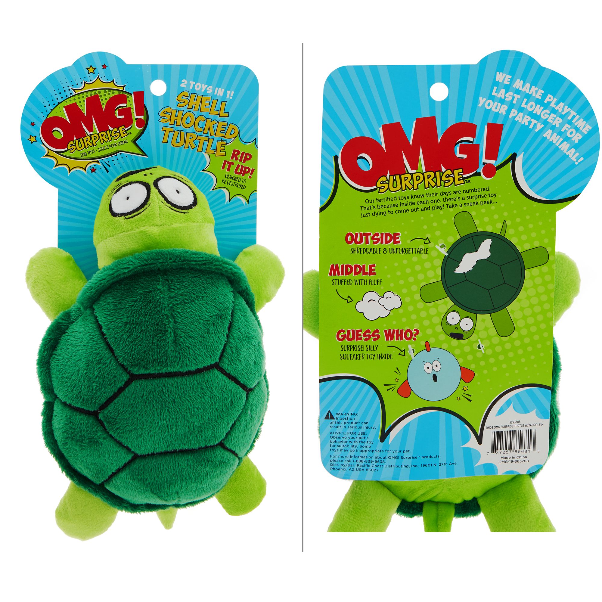squeaky turtle dog toy