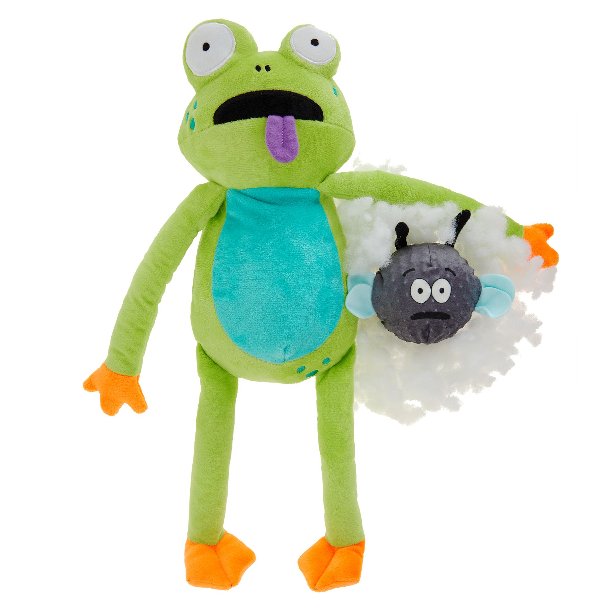 stuffed frog dog toy