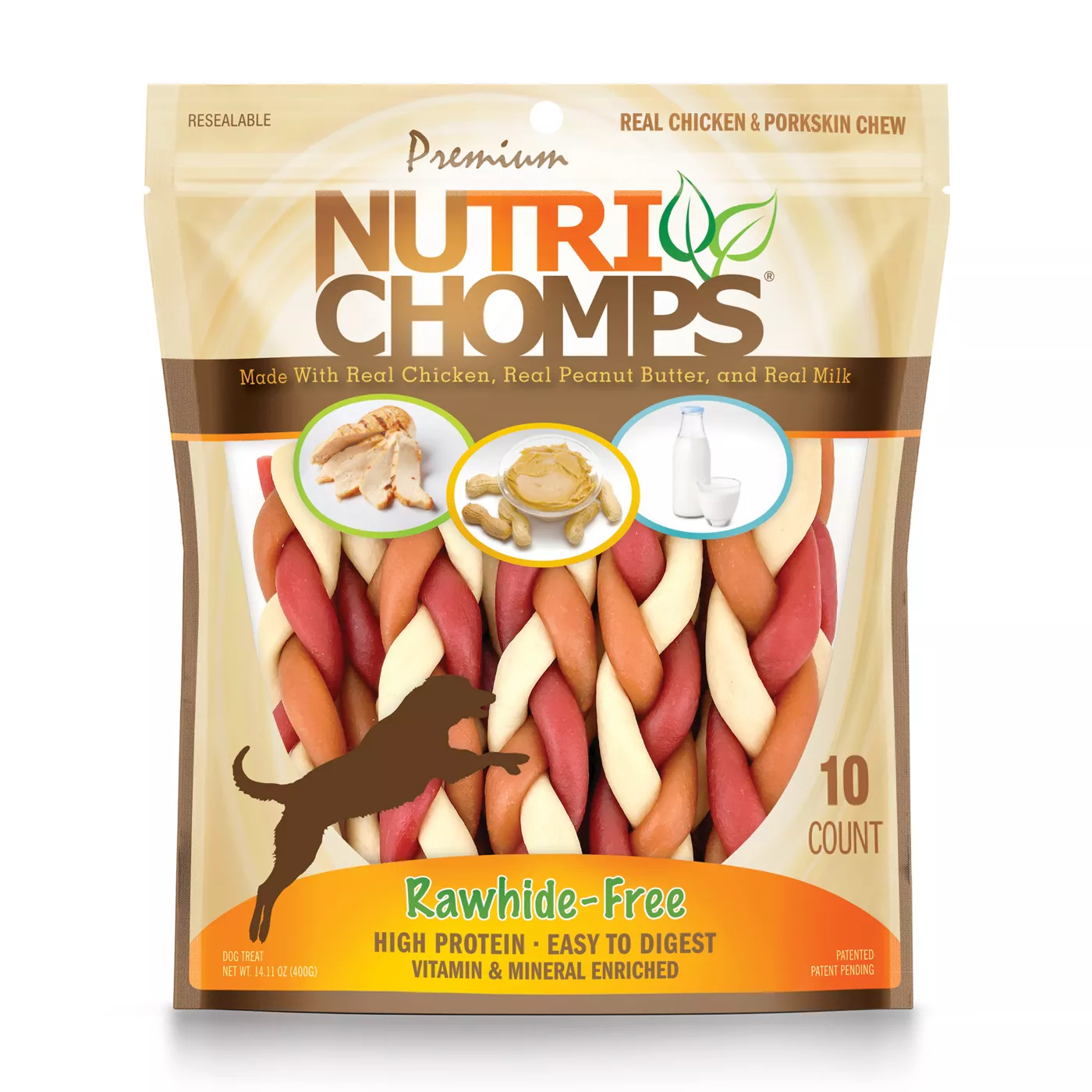 Product Nutri Chomps™ Rawhide-Free Braided 6" Dog Treat - 10 Count