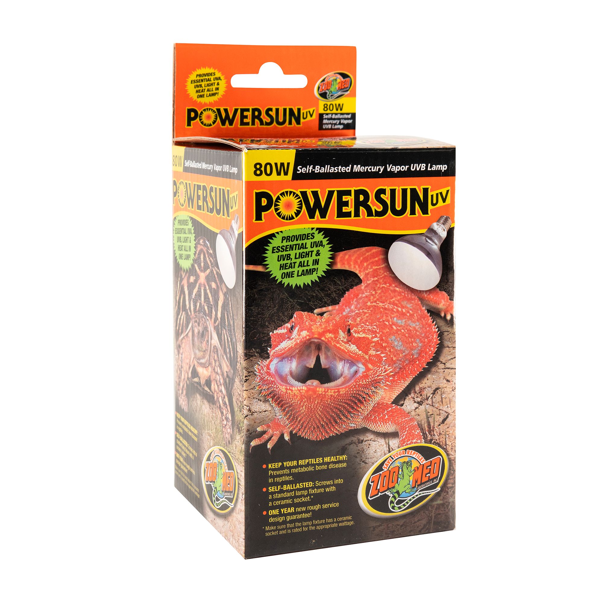 Zoo Med PowerSun Reptile Light Bulb UVB Heat & Light Bulb - 80 watt - thumbnail 2