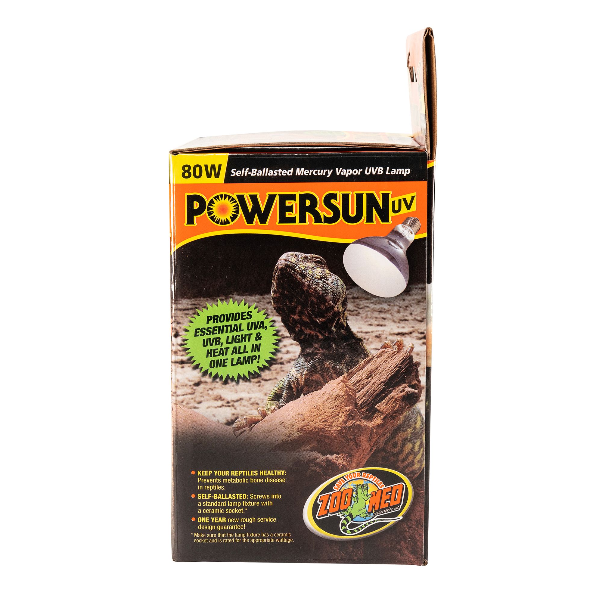Zoo Med PowerSun Reptile Light Bulb UVB Heat & Light Bulb - 80 watt - thumbnail 5