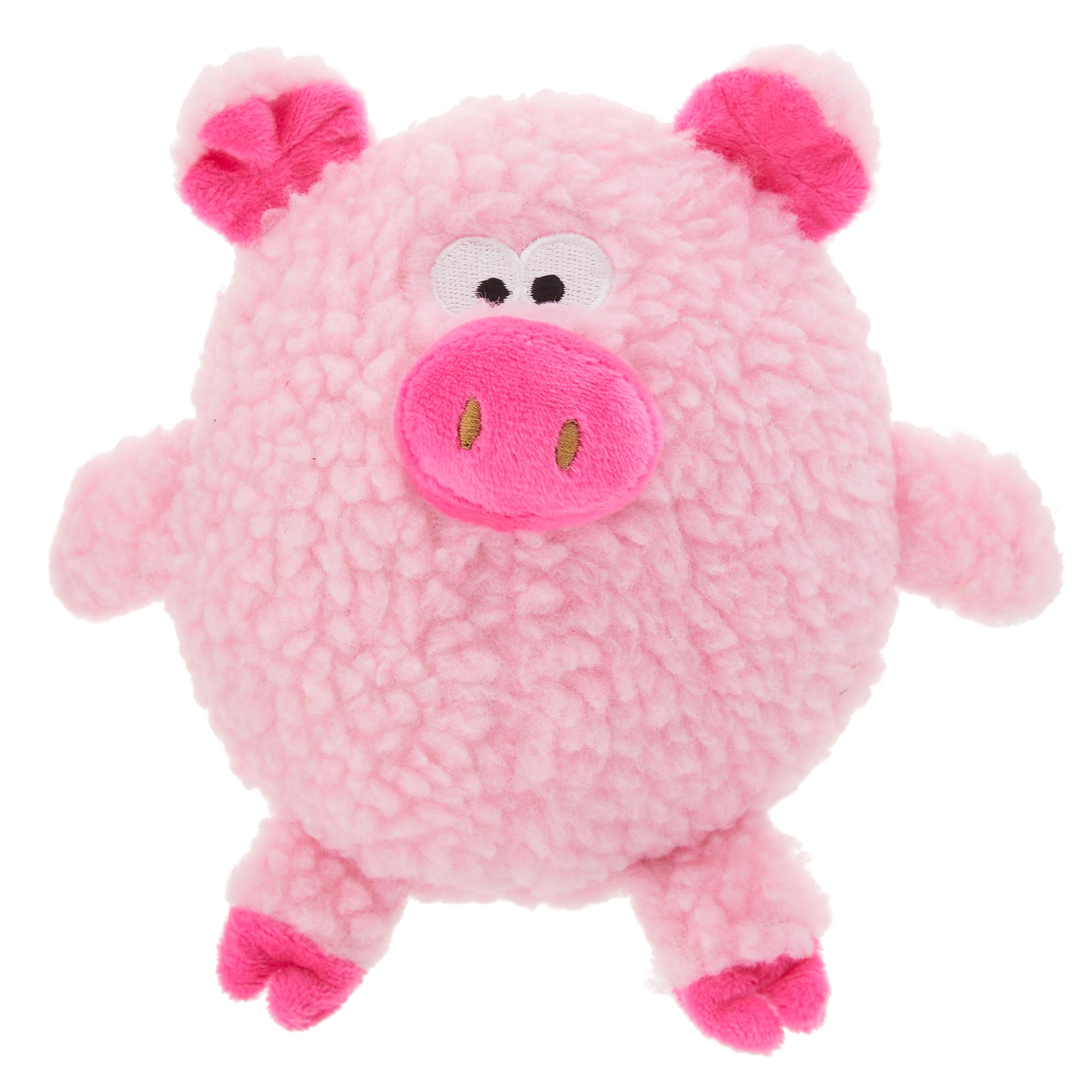 stuffed pink pig dog toy