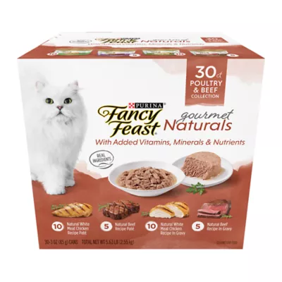 Product Fancy Feast® Gourmet Naturals Adult Cat Wet Food - Variety Pack, 30 CT, 90 OZ