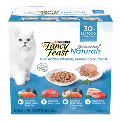 Product Fancy Feast® Gourmet Naturals Adult Cat Wet Food - Variety Pack, 30 CT, 90 OZ