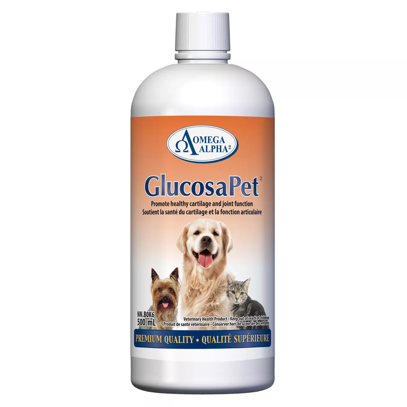 Omega Alpha GlucosaPet Liquid Hip Joint Supplement for Dogs and Cats