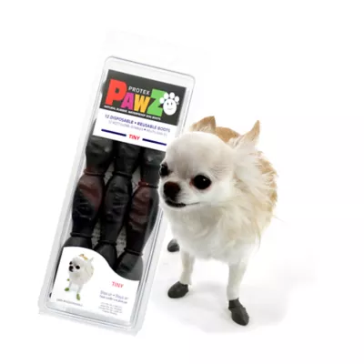 PAWZ Rubber Dog Boots XX Small Black