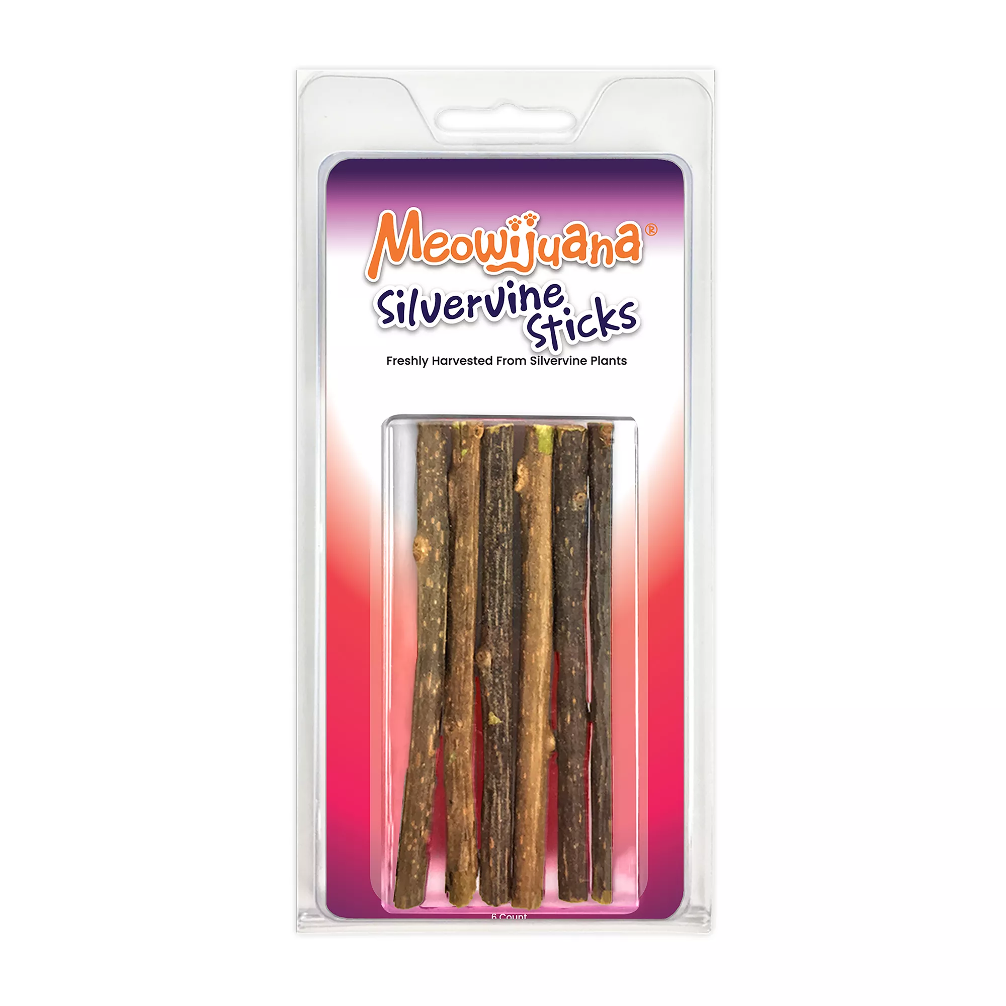 Meowijuana® King-Size Silvervine Chewing Sticks - 6 Pack