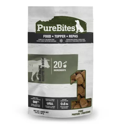 PureBites® RAW Freeze Dried Complete & Balanced Dog Food or Topper - Beef - Image 1