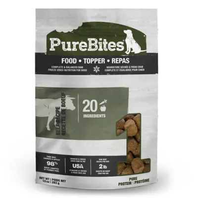 PureBites RAW Freeze Dried Complete Balanced Dog Food or Topper Beef