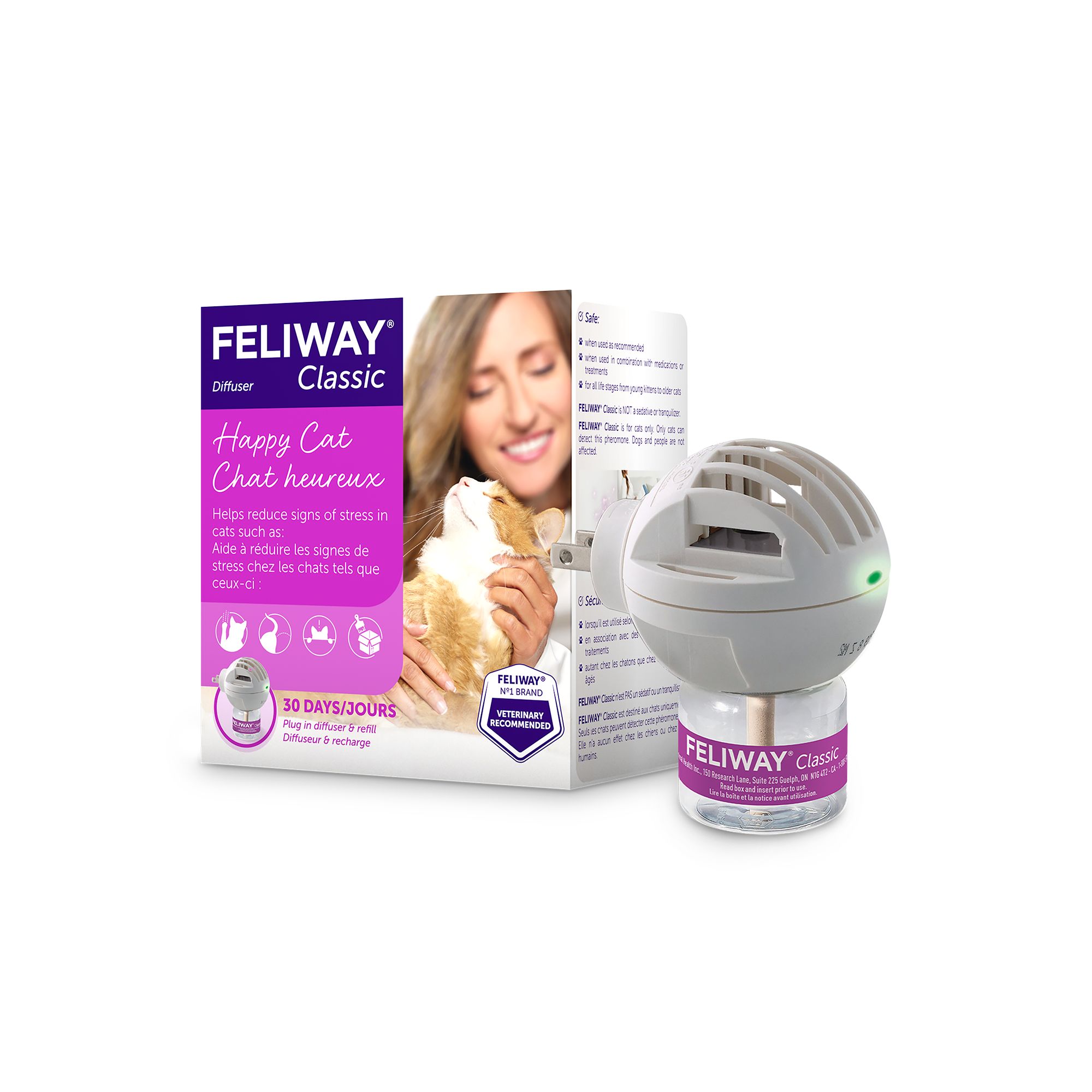 FELIWAY Classic Plug In Calming Diffuser and Refill 30 Day Starter Kit for Cats