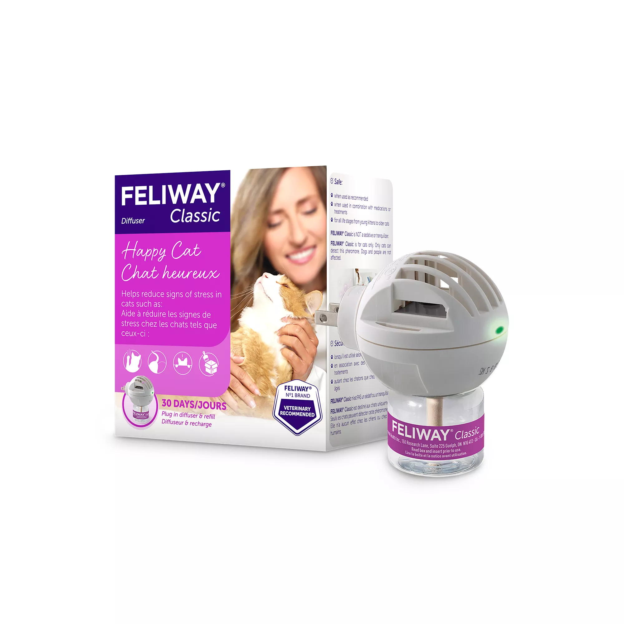 FELIWAY Classic Plug-In Calming Diffuser and Refill 30 Day Starter Kit for Cats