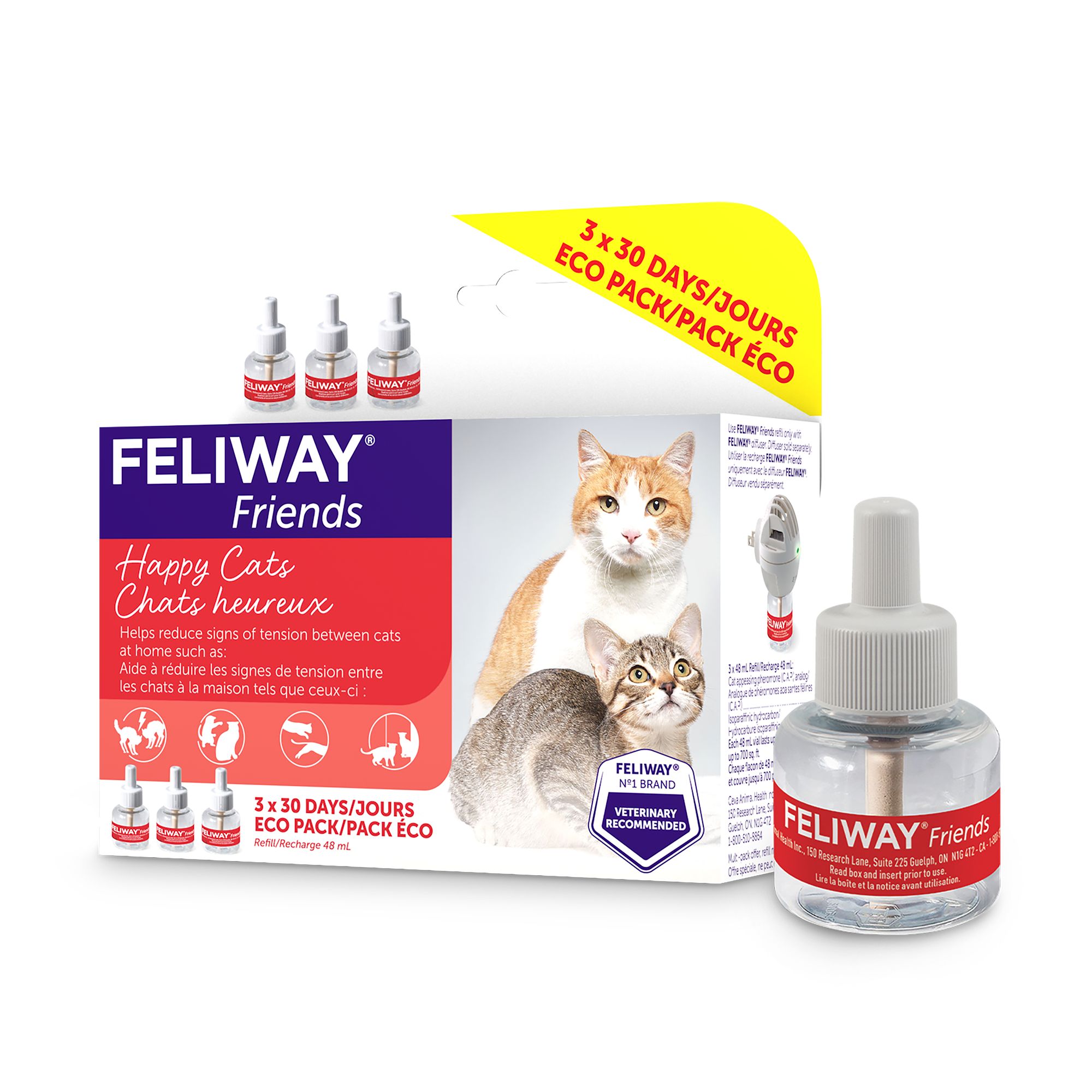 Feliway MultiCat Calming Diffuser Refills, 3 Pack, On Sale