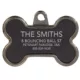 Product TagWorks® Black Floral Bone Personalized Pet ID Tag