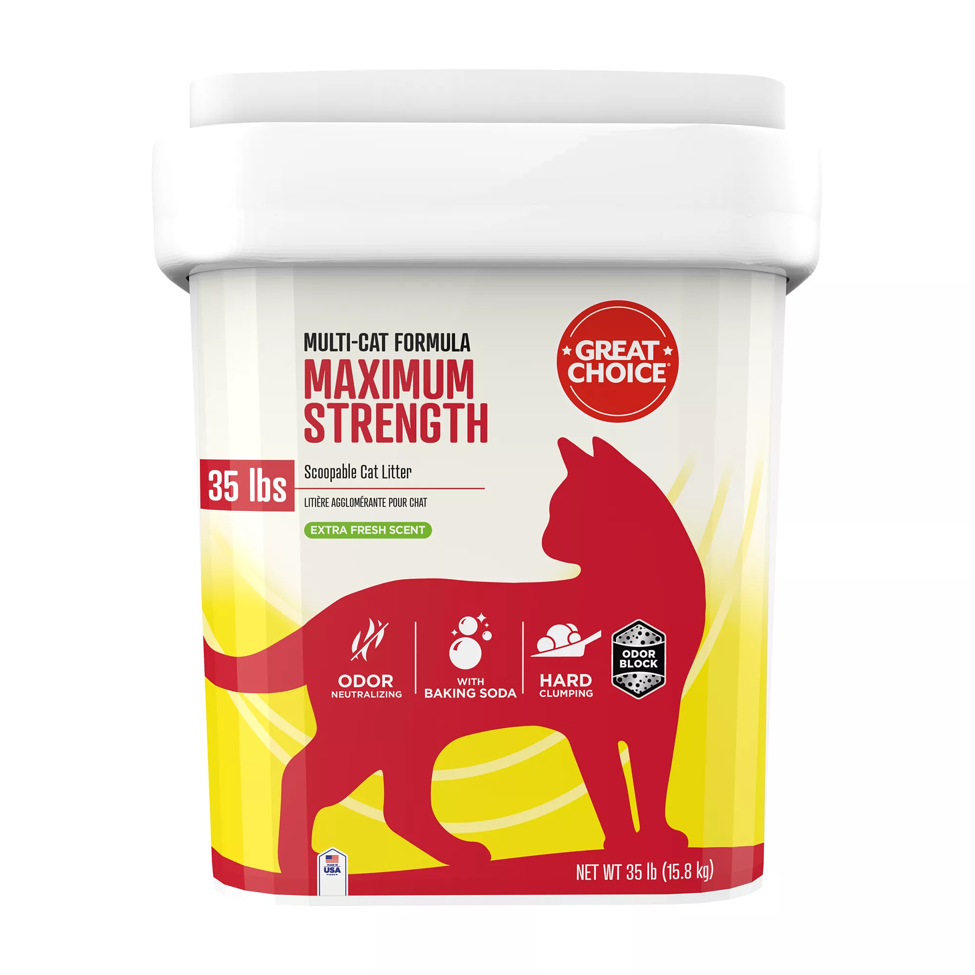 Great Choice® Maximum Strength Clumping Multi-Cat Clay Cat Litter - Scented