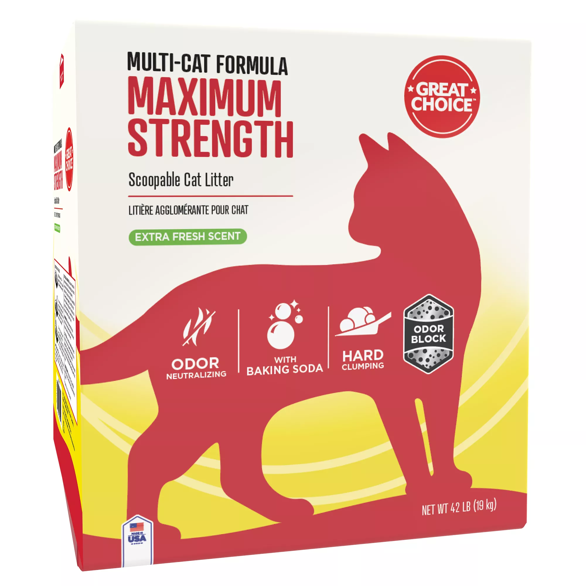 Great Choice® Maximum Strength Clumping Multi-Cat Clay Cat Litter - Scented