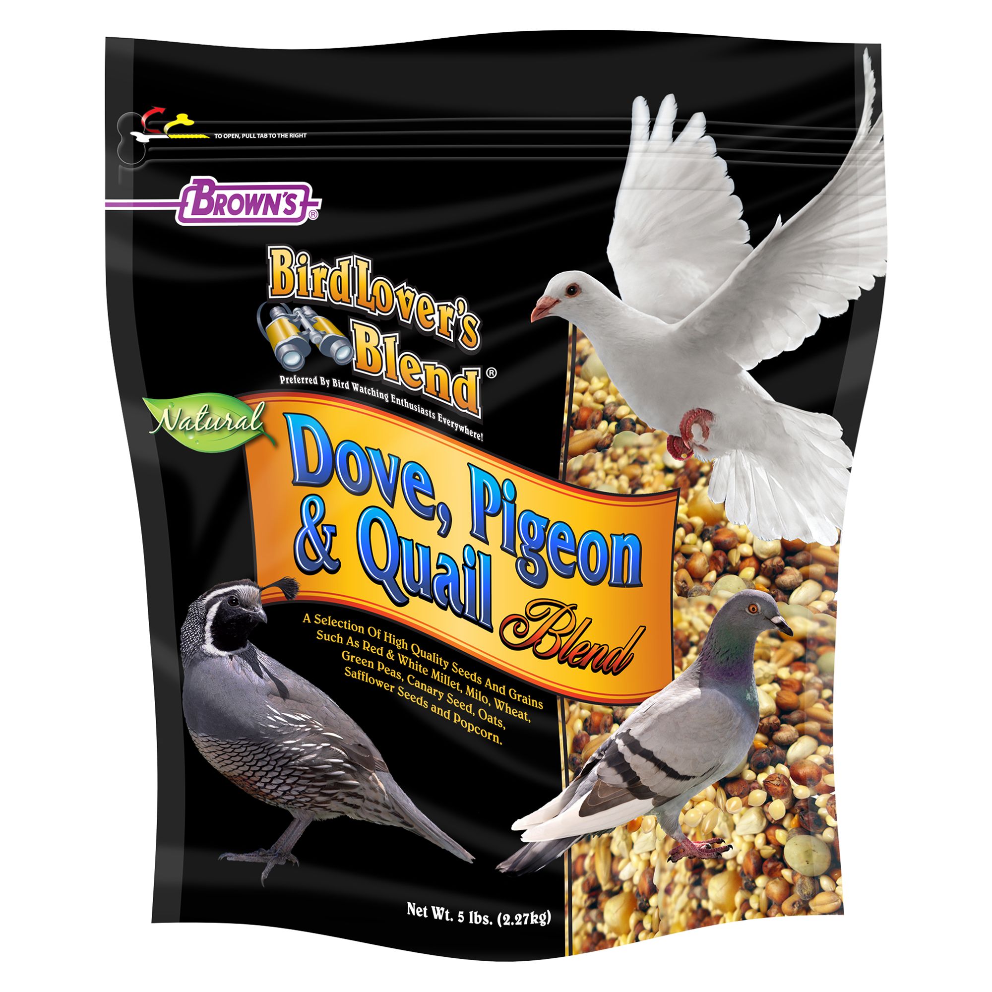 Brown s BirdLover s Blend Natural Dove Pigeon Quail Blend Wild Bird Seed