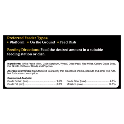 Product Brown's® BirdLover's® Blend Natural Dove, Pigeon, & Quail Blend Wild Bird Seed