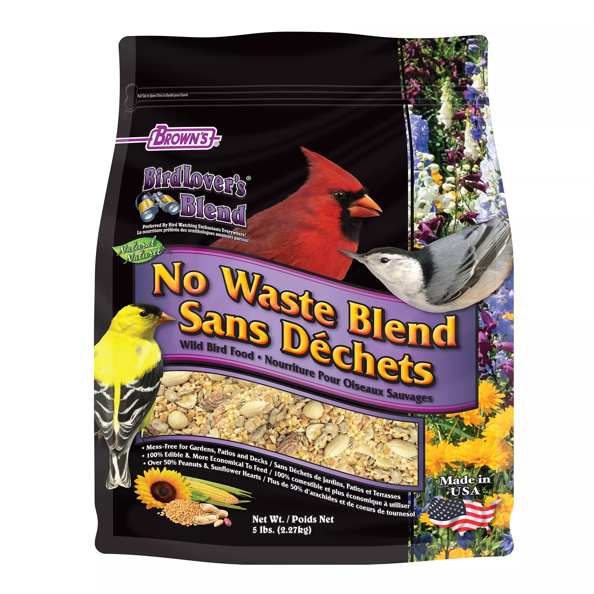 Brown's® BirdLover's® Blend Natural No Waste Blend Wild Bird Seed