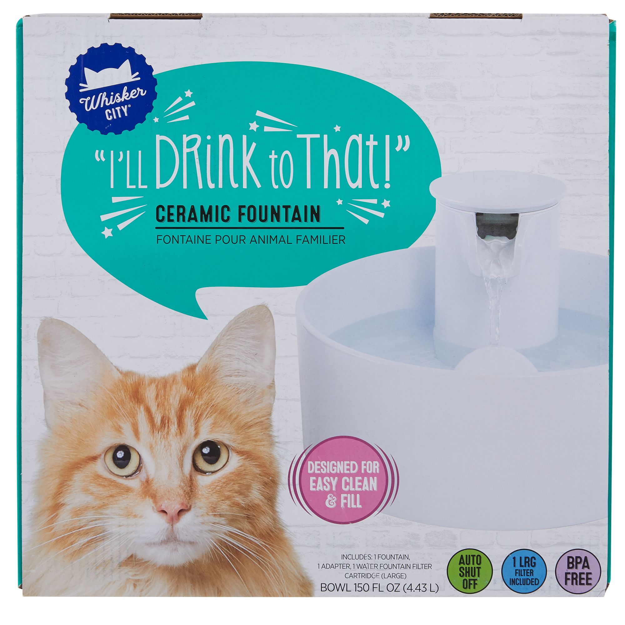 whisker city cat fountain filters