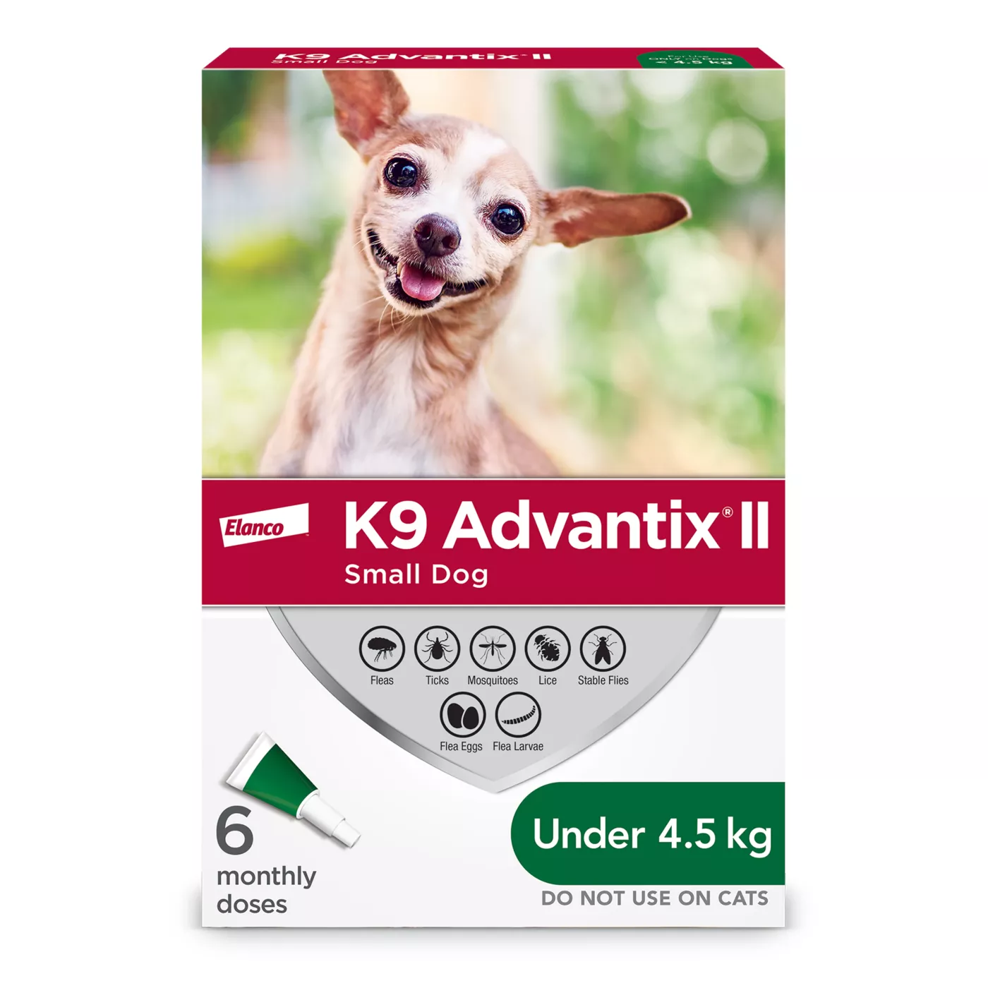 K9 Advantix II Small Dog Once A Month Topical Flea Tick Treatment Under 4.5 kg