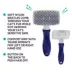 Whisker City® Self-Cleaning Soft Bristle Slicker Grooming Pet Brush image thumbnail 3