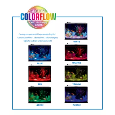 Product Top Fin® Custom Colorflow™ Aquarium with 7 Color-Changing LEDs