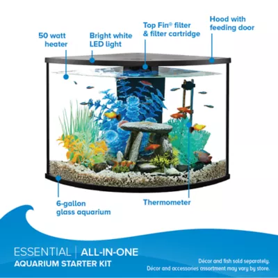 Top Fin® Corner Tank Aquarium Starter Kit - 6 Gallon - Image 4