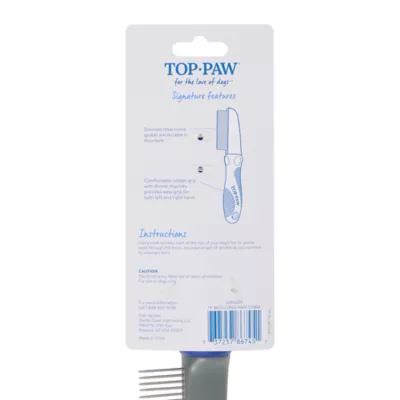 Top Paw® Small Stainless Steel Medium to Long Hair Pet Comb - Image 6