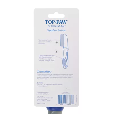 Top Paw® Flea Pet Comb, All Hair Lengths and Types, Plastic - Image 6