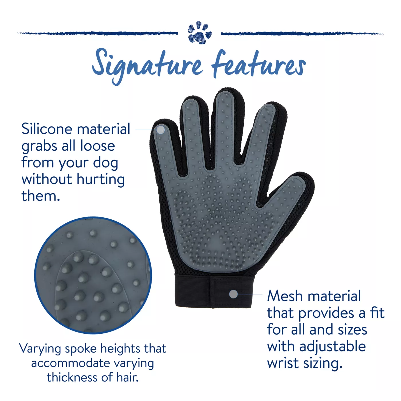 Dog grooming glove best sale