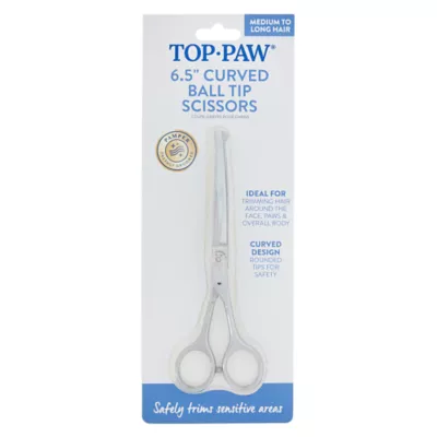 Product Top Paw® Curved Ball Tip Pet Hair Scissors