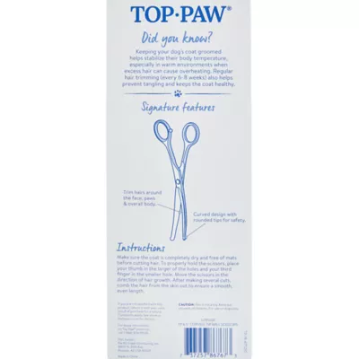 Product Top Paw® Curved Ball Tip Pet Hair Scissors