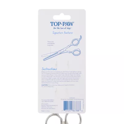 Top Paw® Metal 6.5" Thinning Pet Hair Scissors for Medium-Long Hair - Image 6