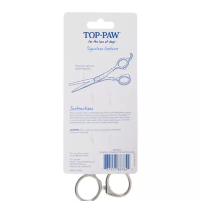 Top Paw® Metal 6.5" Straight Pet Hair Scissors for Medium-Long Hair - Image 6