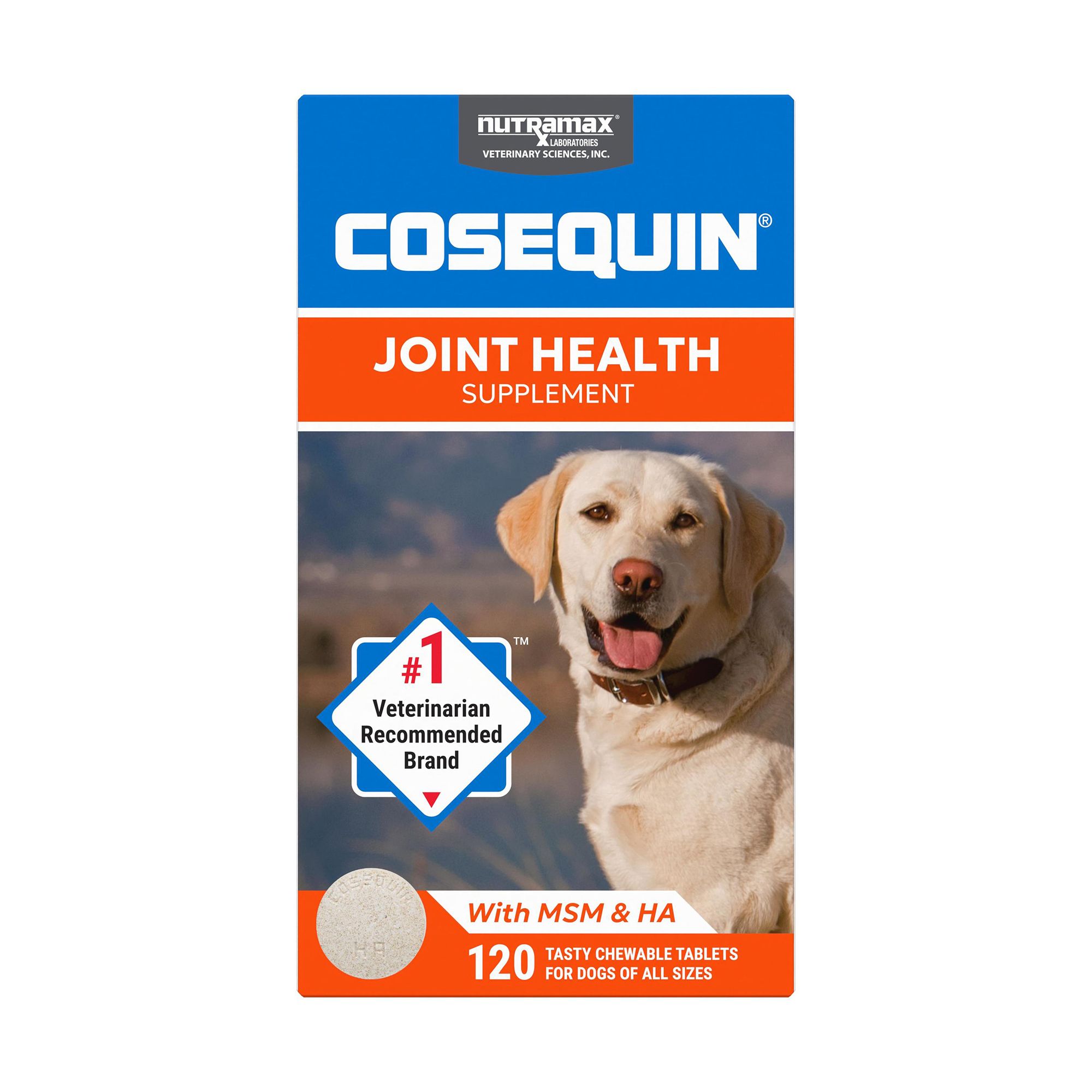 Nutramax Laboratories Cosequin Maximum Strength Joint Health Supplement for Dogs Chewable Tablets Senior Size 120 Count PetSmart