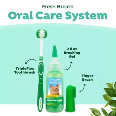 Product TropiClean Fresh Breath Oral Care Cat Toothbrush Kit