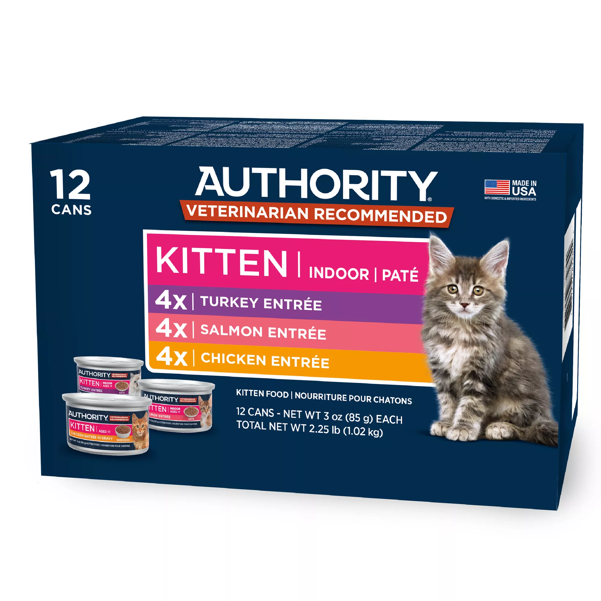 Authority® Everyday Health Indoor Kitten Cat Wet Food - Variety Pack, 12 CT, 36 OZ