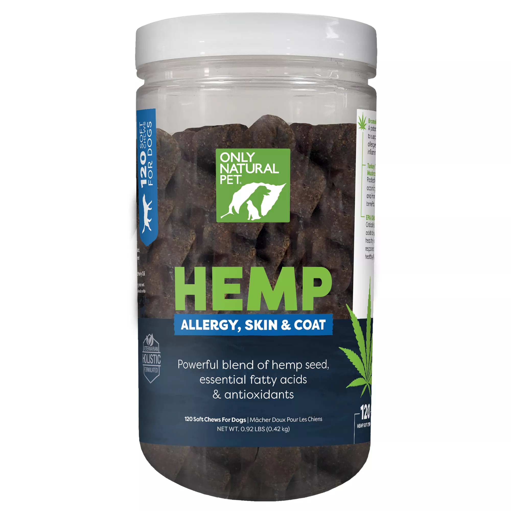 Only Natural Pet® Hemp Allergy, Skin & Coat Soft Dog Chews