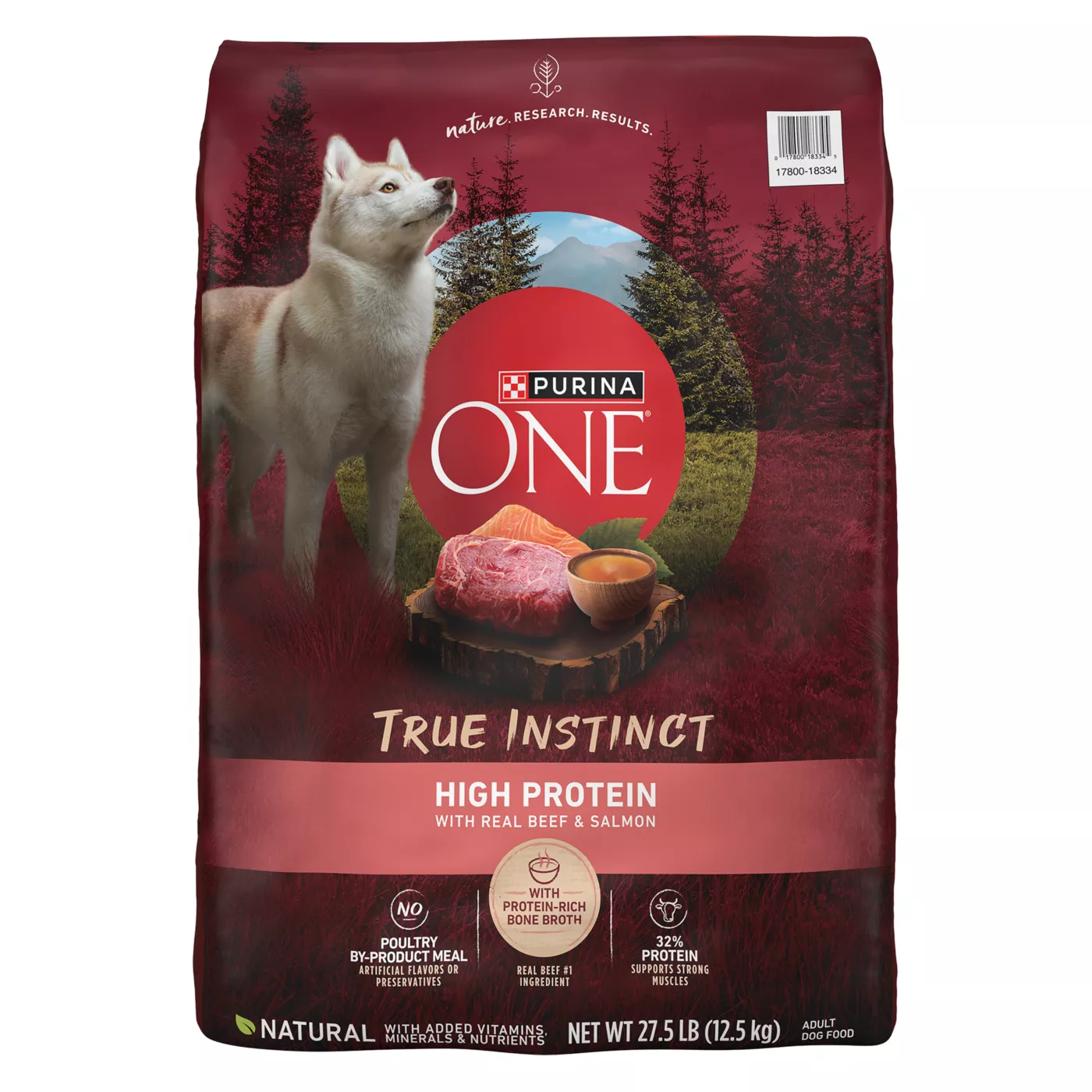 Purina ONE True Instinct Adult Dog Dry Food Beef All Natural High Protein