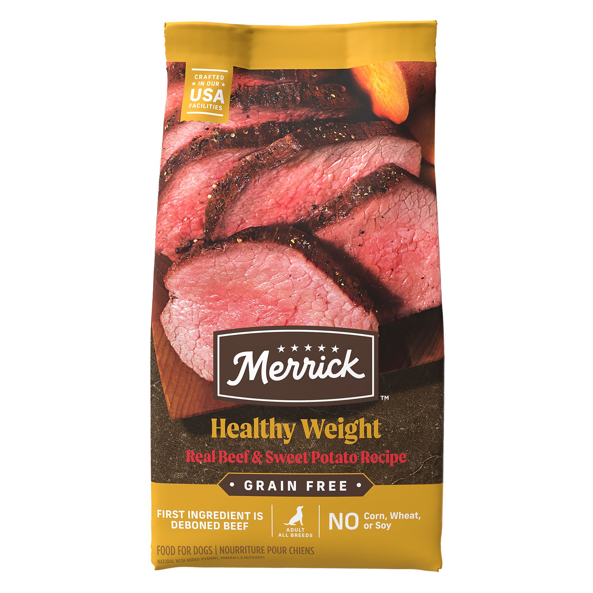 Merrick Grain Free Healthy Weight Recipe Beef Adult Dry Dog Food Grain Free Corn Free PetSmart in Tustin CA The Market Place